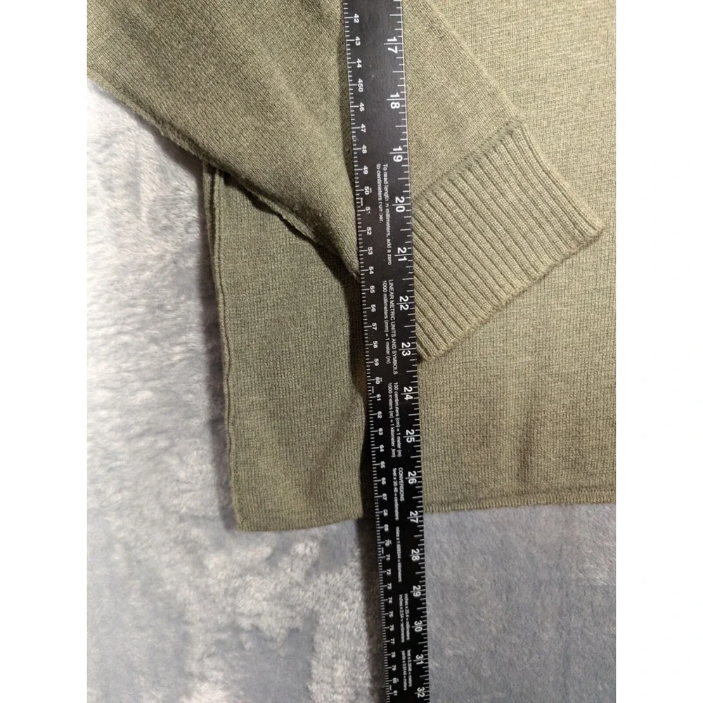 The North Face Quarter Zip Long Sleeve Sweater Mens Sz Medium Wool Blend